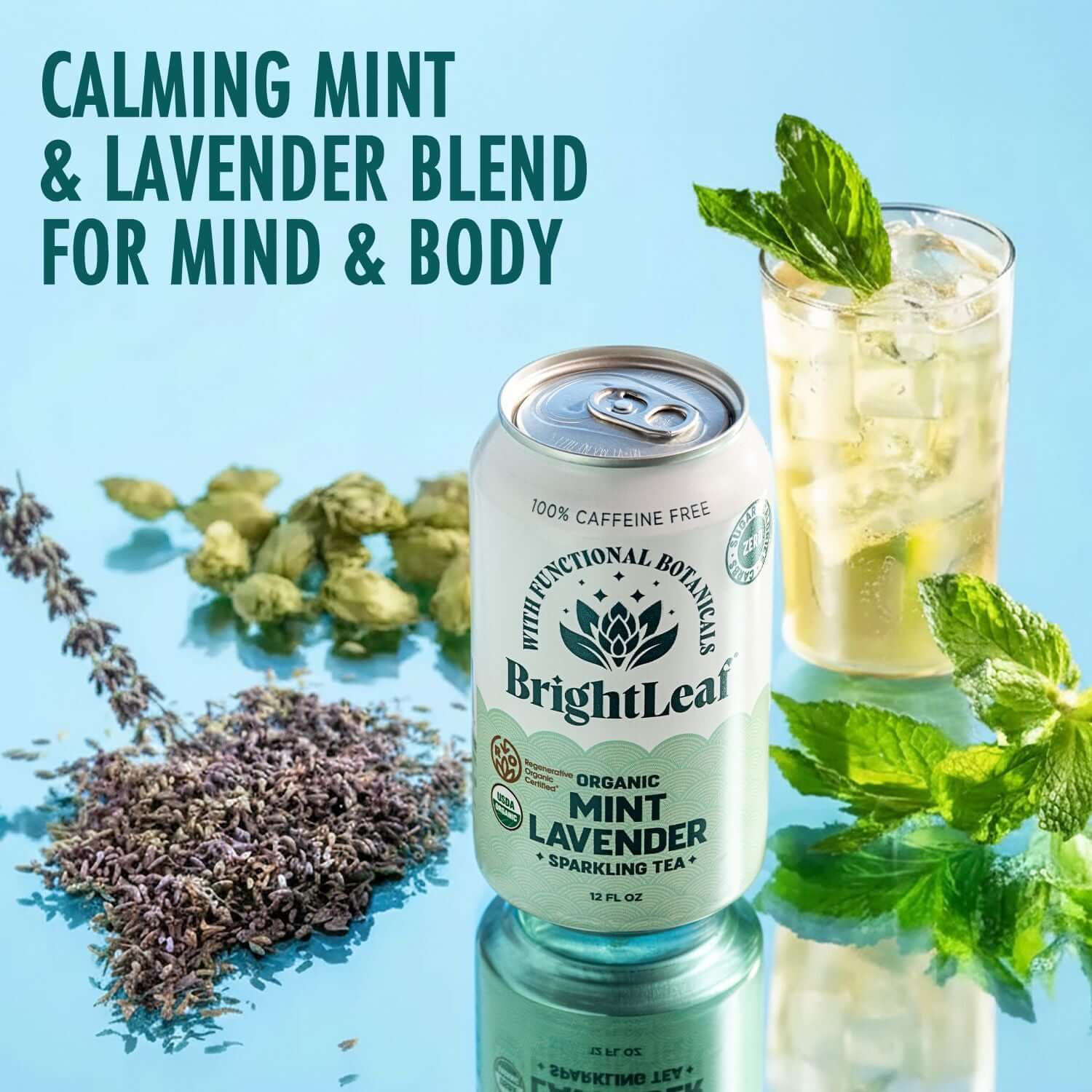 Sparkling Mint Lavender Tea - Unwind & Reset – BrightLeaf Tea
