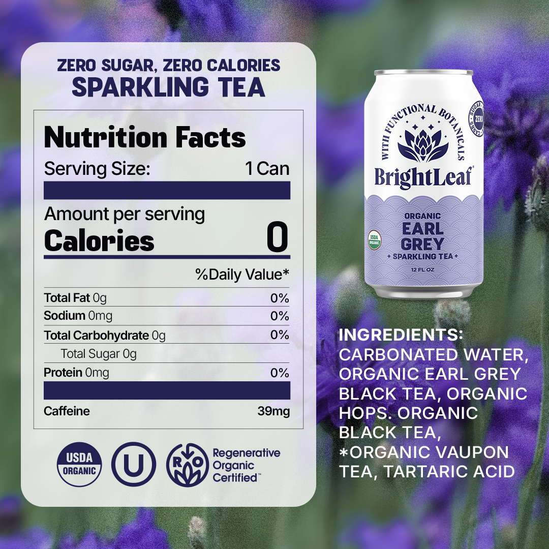 Sparkling Earl Grey Black Tea - Focus & Energy
