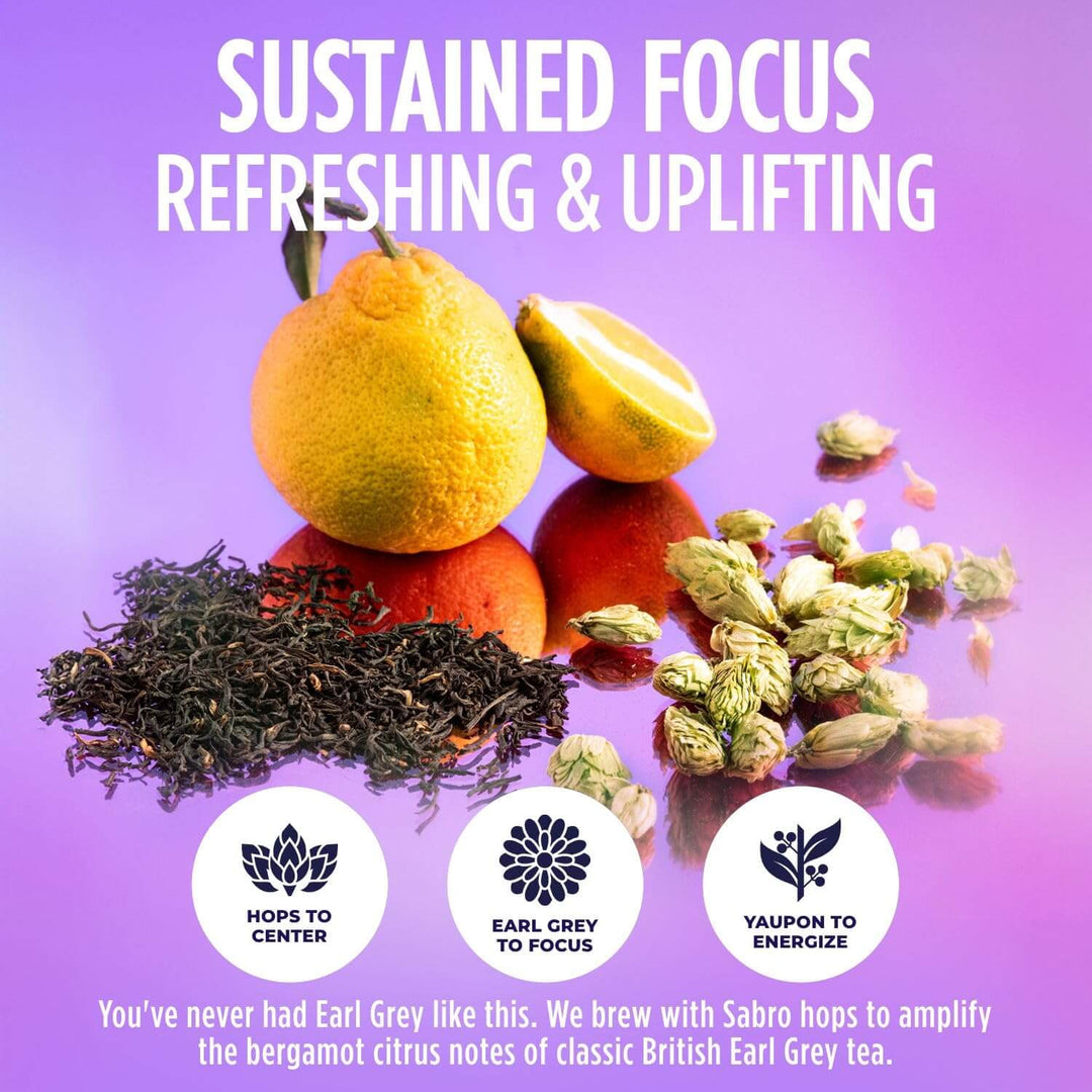 Sparkling Earl Grey Black Tea - Focus & Energy