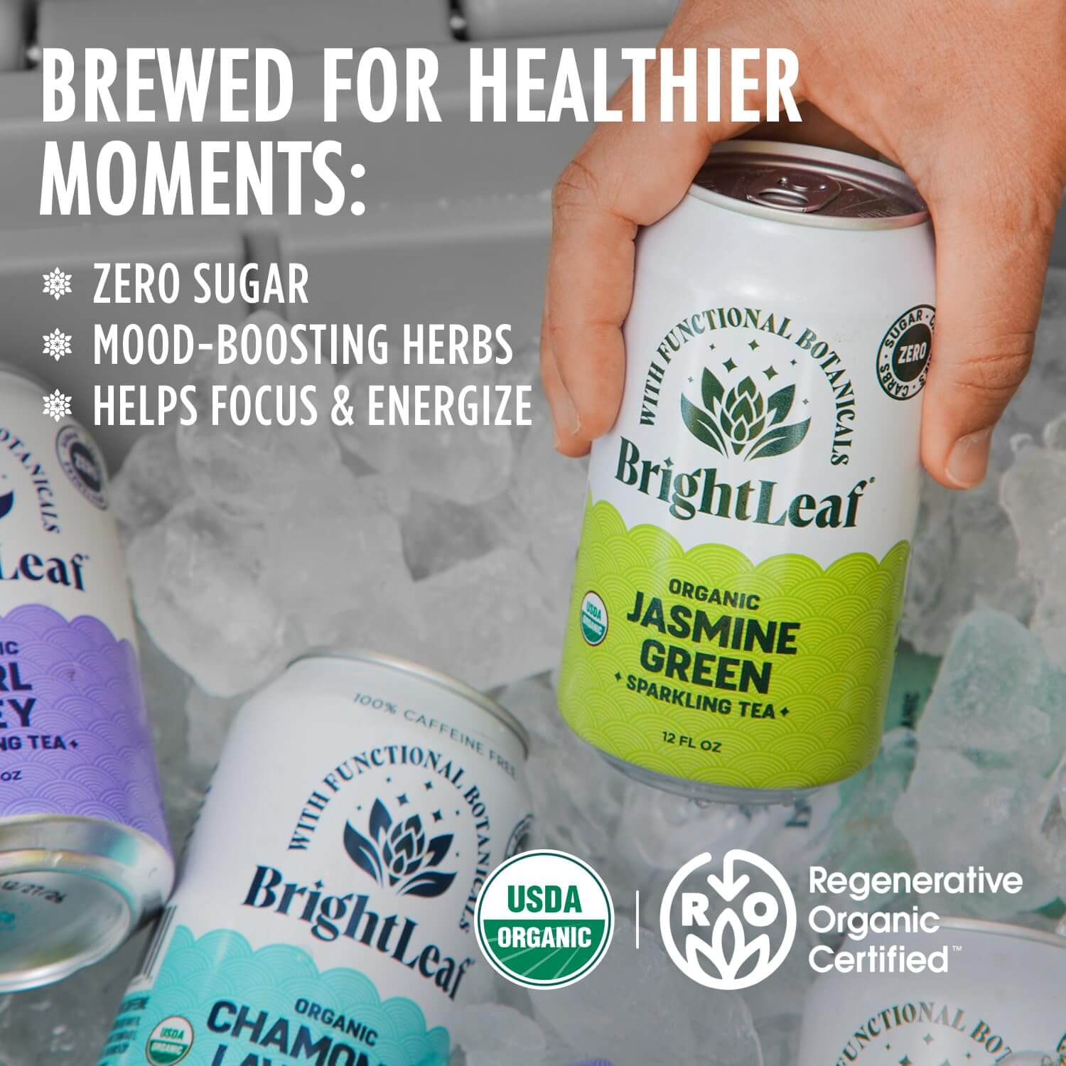 Sparkling Jasmine Green Tea - Energy & Uplift – BrightLeaf Tea