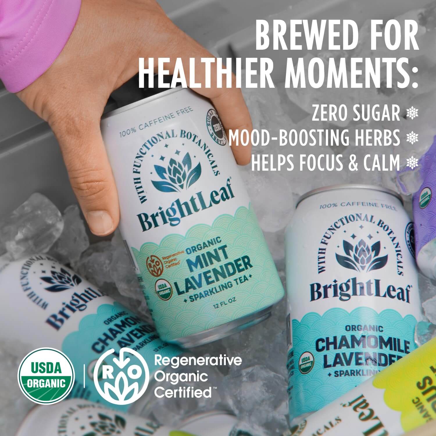 Sparkling Mint Lavender Tea - Unwind & Reset – BrightLeaf Tea