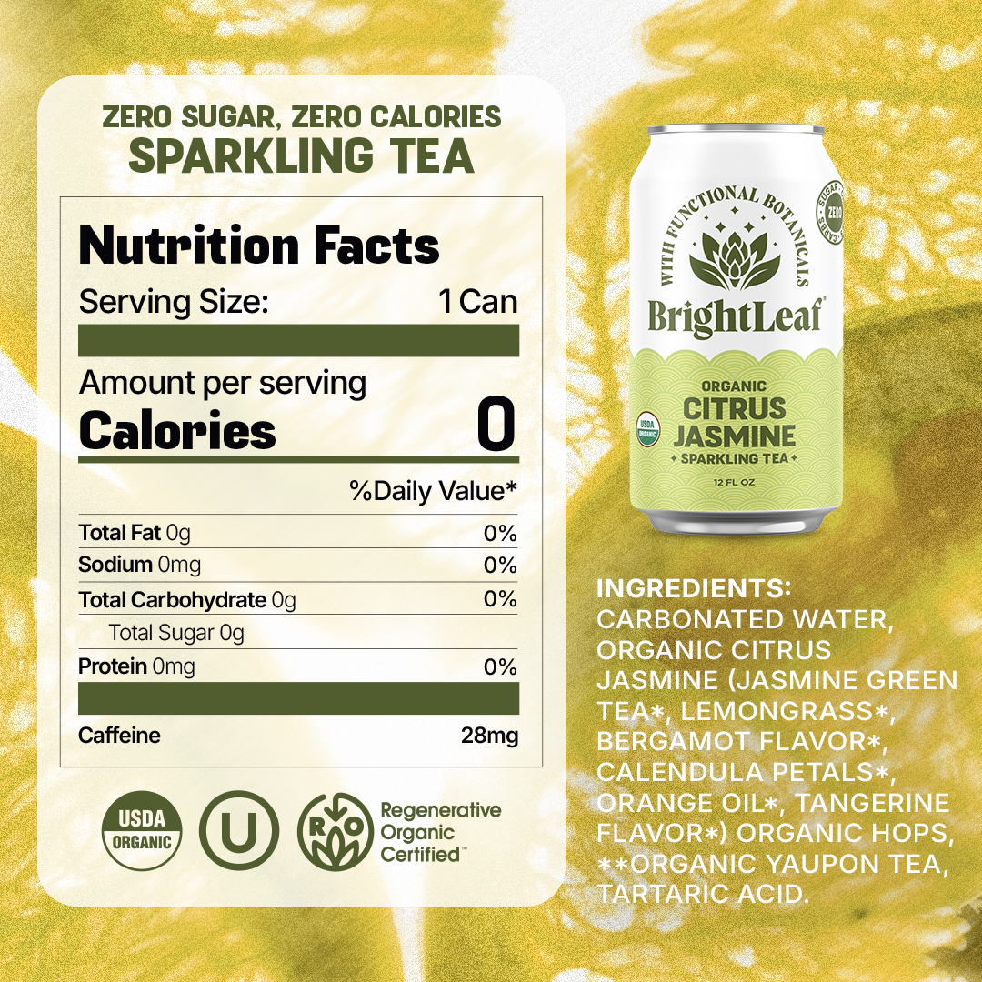 Sparkling Citrus Jasmine Tea - Focus & Mood